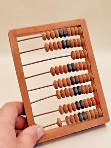 Rare Vintage Soviet Abacus Calculator 1950 UdSSR Wooden Counting Wooden Accountan - Bild 1 von 8