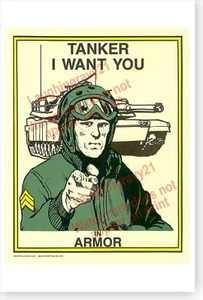 Tanker I Want You In Armor US Army Recruiting Poster - Bild 1 von 1