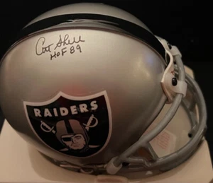 OAKLAND RAIDERS ART SHELL HOF 89 RIDDELL MINI HELMET BECKETT BAS AC67152 - Picture 1 of 3
