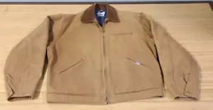 Vintage Carhartt Blanket Lined Brown Detroit Jacket Made in the Usa No Size Tag - Picture 1 of 14