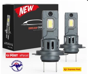 2x H7 LED Headlight Globes Bulbs Kit Hi Low Beam 20000LM 6500K White H7C Fan - Picture 1 of 10