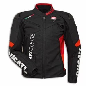 Ducati Corse C6 Leather Jacket Black Perforated - Picture 1 of 3