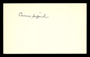 CHARLIE SIFFORD SIGNED 3X5 INDEX CARD - PROFESSIONAL GOLFER - Picture 1 of 2