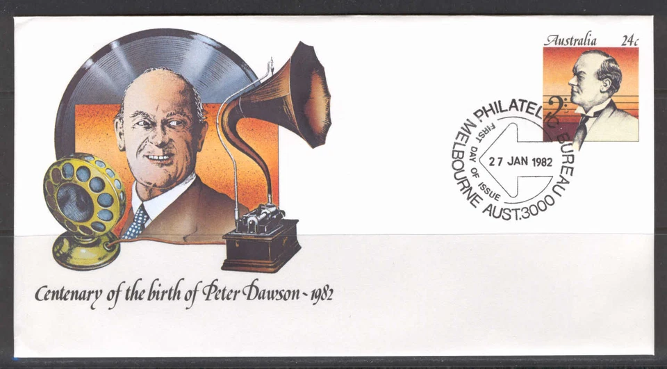Australia C15 FDC 1982 música estacionaria Peter Dawson Foto 1 de 1
