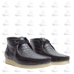 Clarks WALLABEE BOOT Beige Schwarz Krokodil Distressed 26179191 Sneaker Schuh - Bild 1 von 6