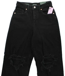 Wild Fable Women's Distressed Baggy Jean Highest Rise R84WP Black Denim MSRP $25 - Picture 1 of 6