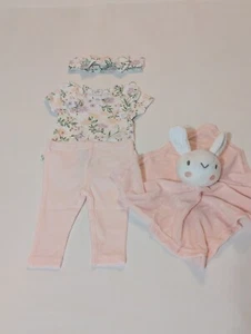 Easter Clothing For Baby Girl 3M 4 Piece Set With headband - Picture 1 of 17