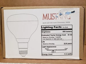MUSTANG LED Bulb NON Dimmable 11W 3000 K White Flood Light 850 Lumens NEW - Picture 1 of 1