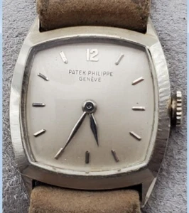Vintage Lady Patek Philippe 18K Solid White Gold Wrist Watch Runs #450-1 - Picture 1 of 6