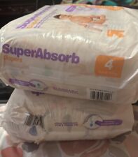 2 pack of super absorb diapers size 4