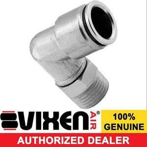 3/8"NPT MALE TO PUSH TO CONNECT PTC FOR 1/2"OD HOSE SWIVEL ELBOW FITTING VXA2321 - Picture 1 of 2