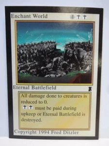 1994 Magic the Gathering Middle Ages Sticker: ETERNAL BATTLEFIELD Banned MtG - Bild 1 von 2