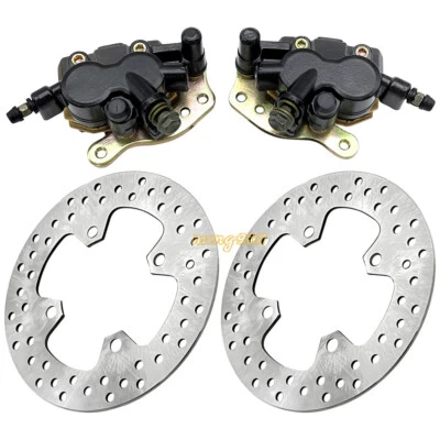Front Brake Calipers W/Rotors for Kawasaki Brute Force 750 4x4i KVF750 2005-2019 - Image 1 of 4