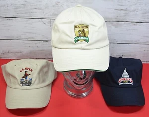 USGA GOLF HATS 'Lot of 3 U.S. OPEN Caps 2007 Oakmont, 2009 Bethpage 2011 Congres - Picture 1 of 6