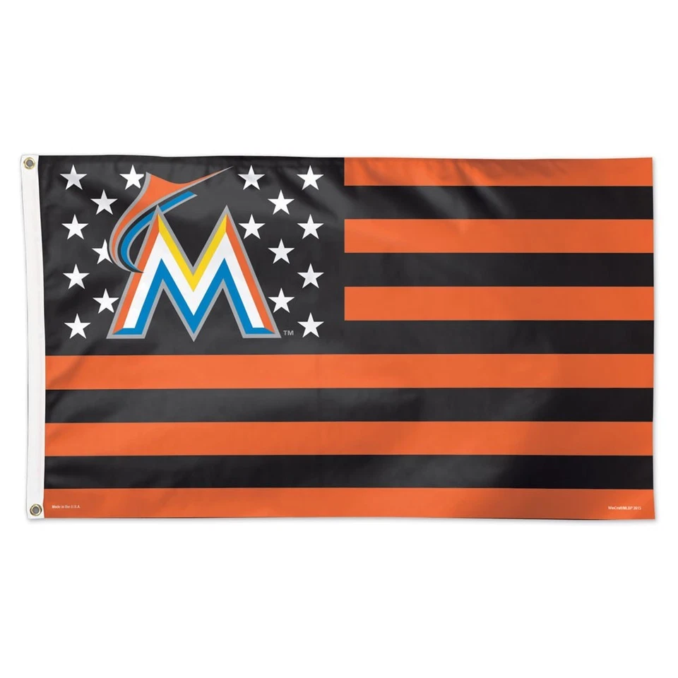 MIAMI MARLINS STARS AND STRIPES 3'X5' DELUXE FLAG BRAND NEW WINCRAFT - Image 1 of 1