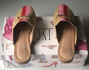 INC International Concepts Womens Gannie21 Closed Toe Mules, Straw Nat, Size 8 - Picture 1 of 3