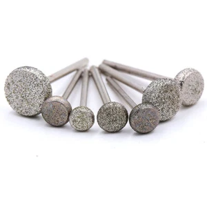 Round Edges T Diamond Grinding Heads Jade Carving Tools Bit 2.35/3mm Shank Burr - Picture 1 of 4