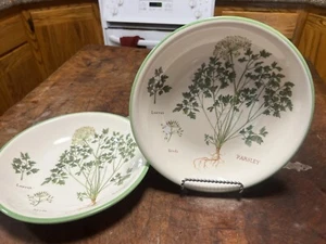 Over and Back Pastaschalen (2er Set) Italien Petersilienblätter & Samen 9 1/4" XL - Bild 1 von 3