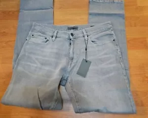 John Varvatos JV 701- Regular Jeans In Iron Grey Size 33x32 New w/tag - Picture 1 of 9