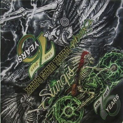 2015 Sturgis Motorcycle Skeleton Cycle BIKER BANDANA - Image 1 of 2