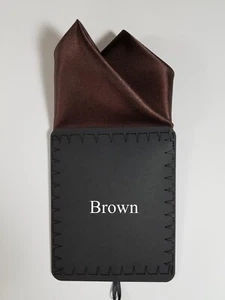 NEW - Men's 2 Point Pre-Folded Satin Pocket Square Insert - More Colors - Picture 1 of 172