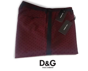 Dolce and Gabbana Wine Wool Men Size 38 US Polka Dot Trousers (0029) - Picture 1 of 11