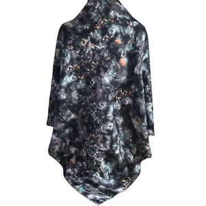 Bottega Veneta Abstrakt Batik Marmor Seide Schal Schwarz Blau Hellbraun Grau 34" SQ Neu mit Etikett - Bild 1 von 10