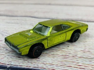 1968 Hot Wheels Redline Lime Green Custom Dodge Charger White Interior - Picture 1 of 8