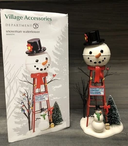Department 56 Dept Village Snowman Water Tower 800013 Christmas 2007 New Open BX - Bild 1 von 14