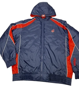 Chaqueta de los Indios Cleveland Para Hombre Grande Acolchada con Capucha Mercancía Genuina Wahoo - Imagen 1 de 24