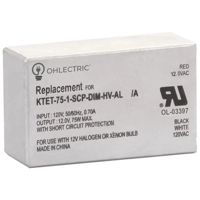 Transformador electrónico regulable reductor 75W 120V a 12V estuche de aluminio Foto 1 de 4