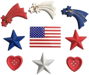 Buttons Galore Button Theme Pack Stars And Stripes - Picture 1 of 2