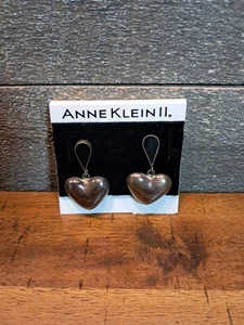 Orecchini Anne Klein due cuori borchia argento 925 - Foto 1 di 4