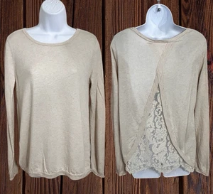 Joie Marianna Pullover Pulli Gr. M creme Schlitz Spitze hinten Kaschmir Wollmischung - Bild 1 von 4