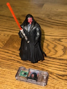 STAR WARS EPISODIO 1 DARTH MAUL (TATOOINE) CON MANTELLO E SPADA LASER FIGURA VINTAGE - Foto 1 di 11