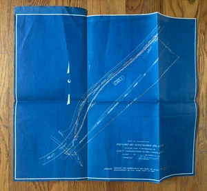 1934 Ma & Pa Eisenbahn Bauplan Karte Baltimore Co MD - Maryland & Pennsylvania RR - Bild 1 von 4