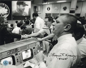 Eugene GENE Kranz handsigniertes signed APOLLO 13 Flug 8x10 Foto NASA BAS COA - Bild 1 von 1