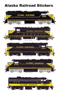 5 pegatinas individuales Andy Fletcher del ferrocarril de Alaska década de 1970 5 pegatinas - Imagen 1 de 1