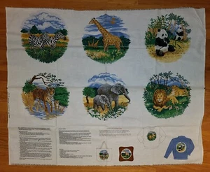 VIP Cranston Safari Animal Print Fabric Craft Panel Pillow Bag Tshirt Square  - Picture 1 of 8