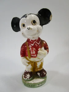 Single Figurine Vintage Mickey Mouse Salt Pepper Shaker Walt Disney Production - Picture 1 of 9