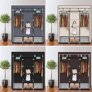 Portable Closet Wardrobe Clothes Rack Storage Organizer Shelf Durable New - Picture 1 of 17