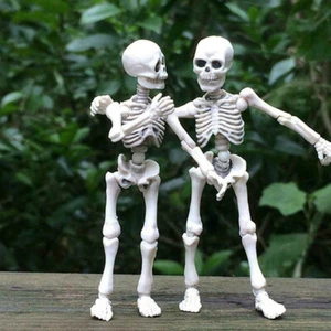 1 pieza Mini figura de juguete modelo humano esqueleto móvil cráneo cuerpo completo regalo de Halloween - Imagen 1 de 7