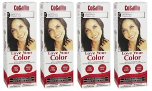 Colore capelli CoSaMo #755 marrone chiaro paragonabile a Clairol Loving Care #755 (confezione da 4) - Foto 1 di 1