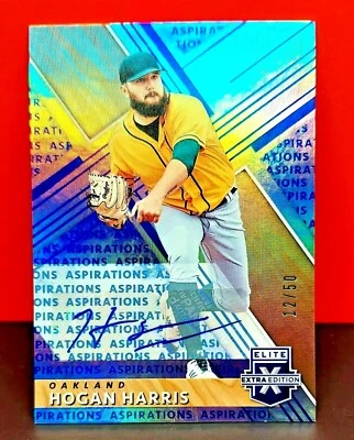 Hogan Harris 2019 Elite Extra Blue Aspirations145 Rookie RC Auto SP #12/50 A's   - Image 1 of 2