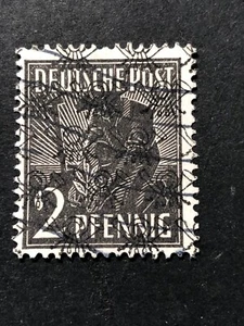 Stamp Germany 1948 Allied Occupation Net Overprint 2 Pfennig Used - Picture 1 of 1