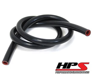 HPS High Temp 1" ID (25mm) Reinforced Silicone Heater Hose Black 10 Feet Roll - Imagen 1 de 2