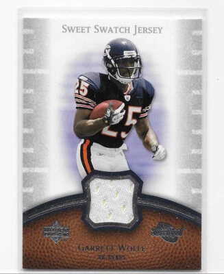2007 NFL Sweet Spot Sweet Swatch Garrett Wolfe Rookie Jersey Card  Chicago Bears - Image 1 of 2