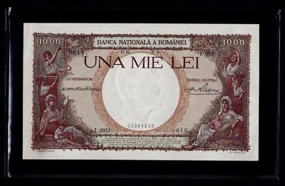 ROMANIA 1000 LEI 1938 P#47 XF+ NICE RARE BANKNOTE! - Image 1 of 2