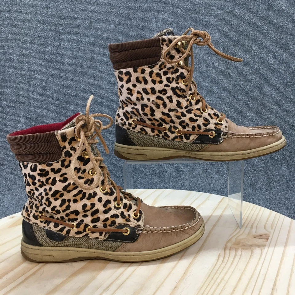 Botas Sperry Top Sider para mujer 8 M pez excursionista cuero marrón con cordones sin usar, en caja 9173626 Foto 1 de 4