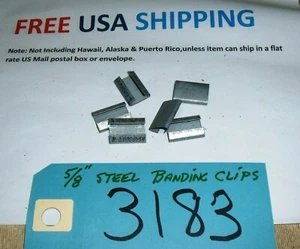 200 PIEZAS Clips de Flejado de Bandas, Embalaje de 5/8" X 1" Largo Nuevo ENVÍO GRATUITO - Imagen 1 de 3